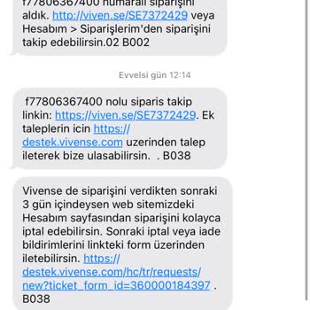 Vivense Teslimat Süresi Ve İletişim Sorunu