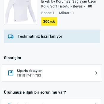 Decathlon İnternetten Sipariş Edilen Ürünün Izdırabı