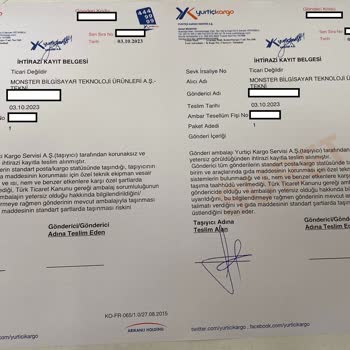 Monster Bilgisayar Servise Kargo Esnasındaki Sorumluluklarını Almıyor