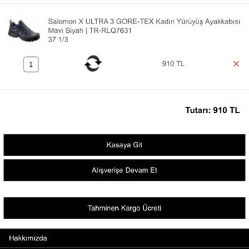 Salomonayakkabioutlet.com Ücret İadesi Yapılmadı