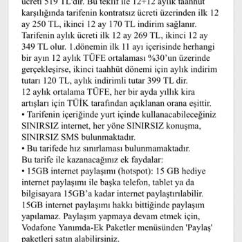 Vodafone Limitsiz Mega Sınırsız 269₺ Hata Sorun Artık Yeter Hizmet Yok!