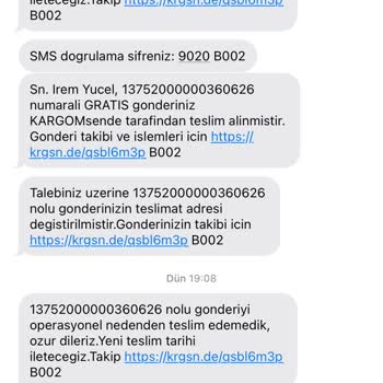 KARGOMsende Kargomun Teslim Edilmemesi
