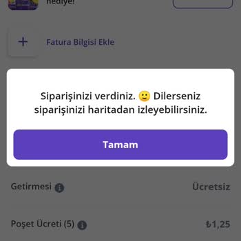 Getir Büyük Hizmeti Mağduru