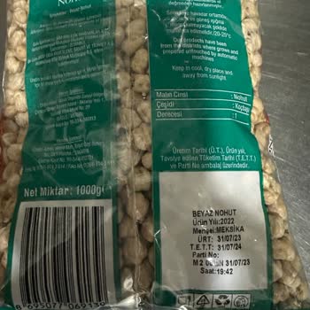 BİM Saban Beyaz Nohut Kurtlu Paketler