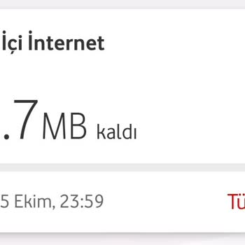 Vodafone İnternet Aşım Paketi