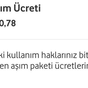 Vodafone İnternet Aşım Paketi