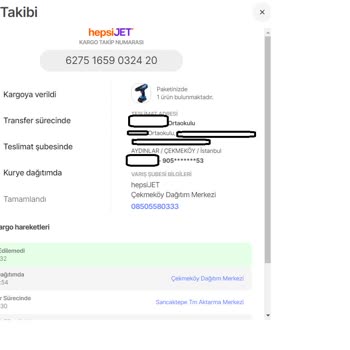 Hepsiburada Sadece İlk Denemede Teslim Edilmediğinden İptal Edilen Sipariş