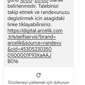 Arçelik Müşteri Hizmetleri Randevu Verdiği Saate Ekip Göndermedi