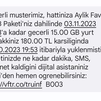 Vodafone Üstünde Ücretsiz İbaresi Bulunan Paketten Ücret Alıyor