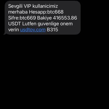 İnfo ve Usdtov.com'dan Gelen Mesaj