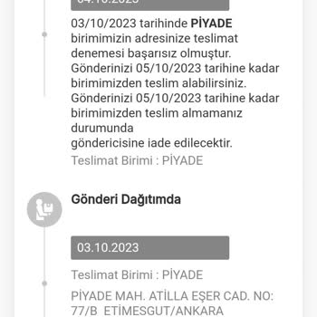 MNG Kargo Teslim Edilemeyen Ürün