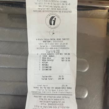 Burger King Eksik Ürün Koyulması