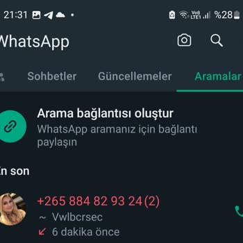 WhatsApp Bilinmeyen Yurt Dışı Aramalar