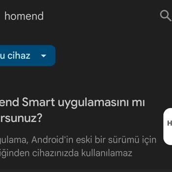 Homend Smart Google Play'de Çıkmıyor.