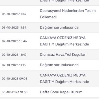 Kargomsende Firması Ürünümün Teslimatını Gerçekleştirmiyor