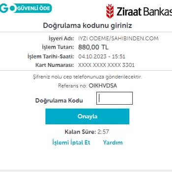 Sahibinden.com Param Güvende Telefona Doğrulama Kodu Gelmiyor.