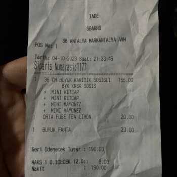 Markantalya AVM Sbarro Mağazasında Hijyen Sıfır