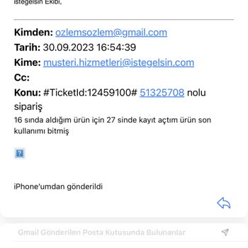 İste Gelsin Son Kullanımı Geçmiş Yakın Ürün
