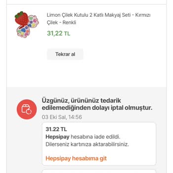 Toyzz Shop Mağazasından Sipariş Problemi