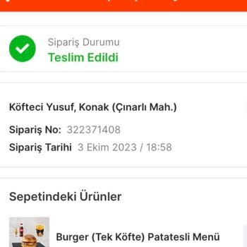Köfteci Yusuf Paramı Alıp Siparişimi Getirmedi