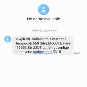 Usdtov Adıma Açılan Btc668 İsimli Vip Hesabı Bana Ait Değildir