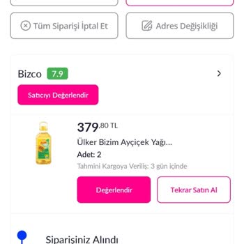 Pazarama Ürün Gelmemesi Kargo Yapılmadı