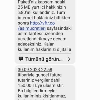 Vodafone Geç Bilgilendirme ve Uygulama Hatası Yüzünden Yaşadığım Sorun