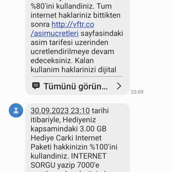 Vodafone Geç Bilgilendirme ve Uygulama Hatası Yüzünden Yaşadığım Sorun