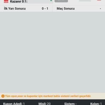 İddaa Kupon Sorunu Ve Hatası