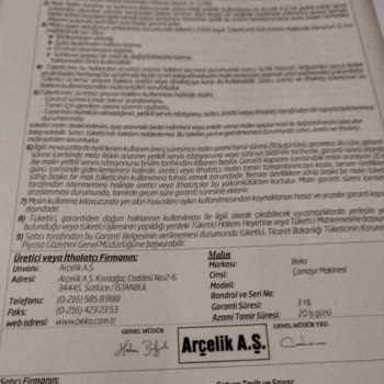 Beko Çamaşır Makinesi Sıkmadaki Titreme Ve Sallantısı Aşırı Derecede