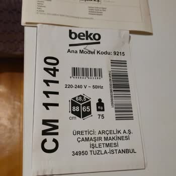 Beko Çamaşır Makinesi Sıkmadaki Titreme Ve Sallantısı Aşırı Derecede