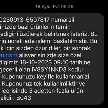 Beymen Online Ürün Tedarik Edememe!?