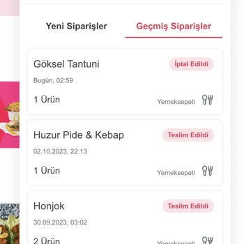 Yemeksepeti Yemeğim İptal Edildi, Canlı Desteğe Ulaşılamıyor