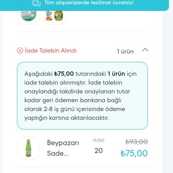 A101 Kapıdan Teslim Edilmeyen Ürün