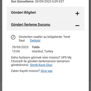 UPS Türkiye Kargo Teslimat Sorunu
