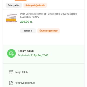 Hepsiburada Faz 1-2 Bios Pili Diye Satılan Pillerin Yanlış Gelmesi