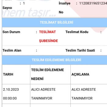 Aras Kargo Kargom Teslim Edilmiyor