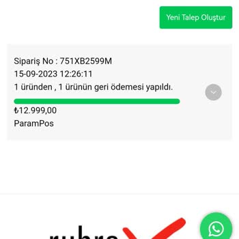 Rubrax Şikayet İade Yapılmıyor