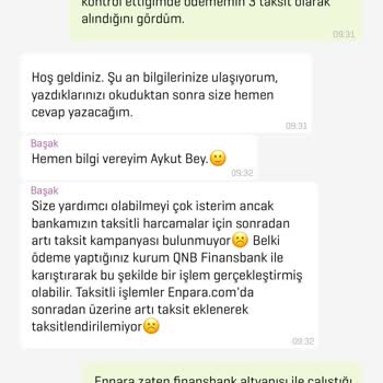 Enpara 3+3 Taksit Problemi