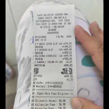 Balıkesir Esas10 Suwen Mağazası Kasiyer Hatası