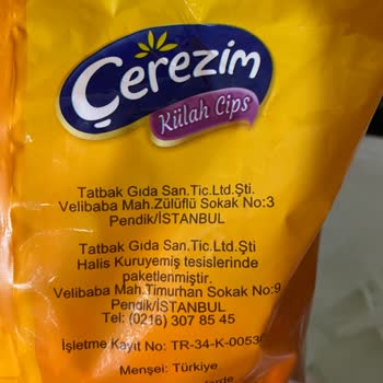 Tatbak Gıda Çerezim Külah Cips