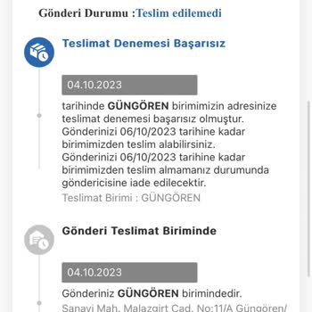 MNG Güngören Şubesi Dağıtım Yapmıyor