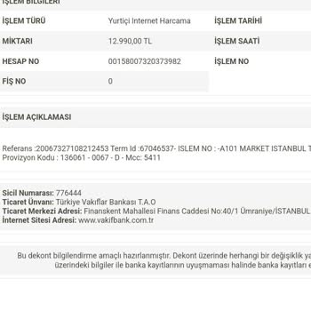 A101 Ürün İptal Para İadesi Acil