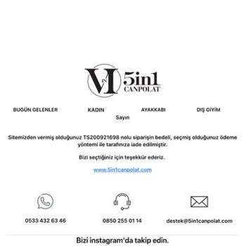 5in1canpolat.com Ürün İade Bedeli