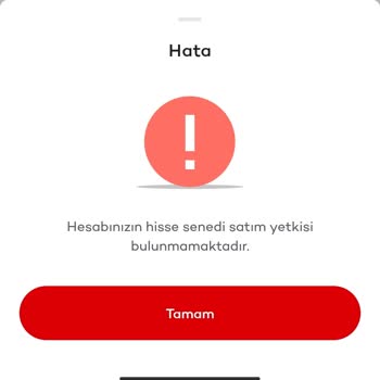 Akbank Hesabınızda Hisse Senedi Satım Yetkisi Bulunmamaktadır Hatası