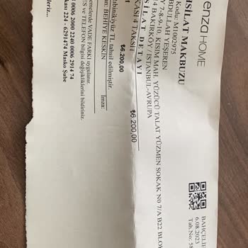 Enza Home 2 Ay Oldu Ürün Teslim Edilmedi