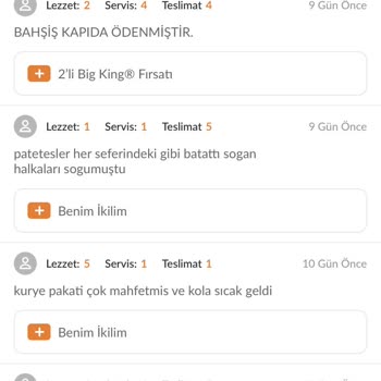Göztepe Burger King Buz Gibi Bayat Ürünleri Bize Satıyor