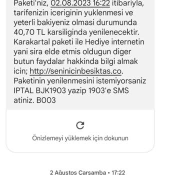 Vodafone İptal Edilen Paketi Yeniledi