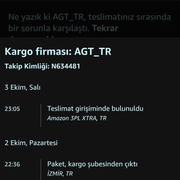 Amazon Ve AGT Kargo Sorunu