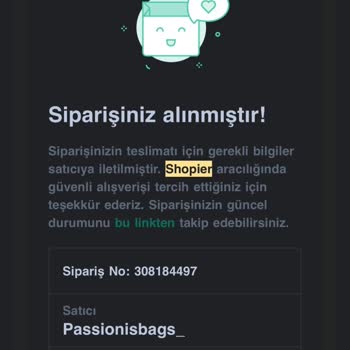 Passionisbags_ 2 Ürün Sipariş Verdim 1 Tanesi Gelmedi